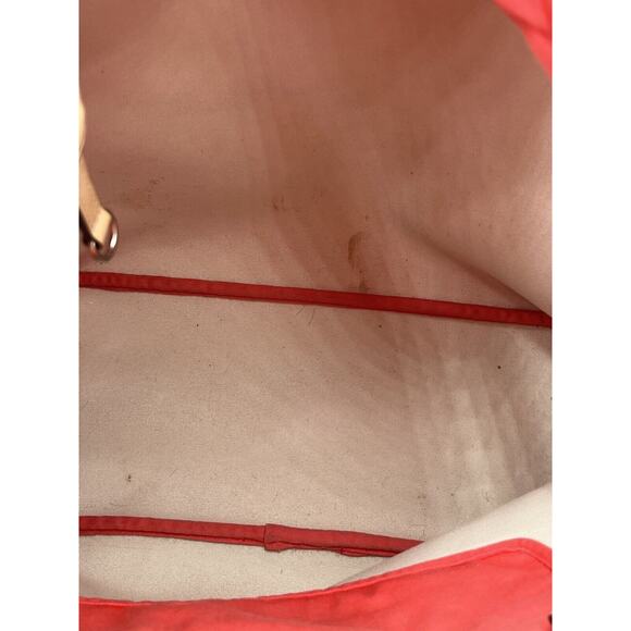 Coach 25673 Authenticated Peyton Park Split Dream Coated Canvas Red Pink Tote - Picture 8 of 13